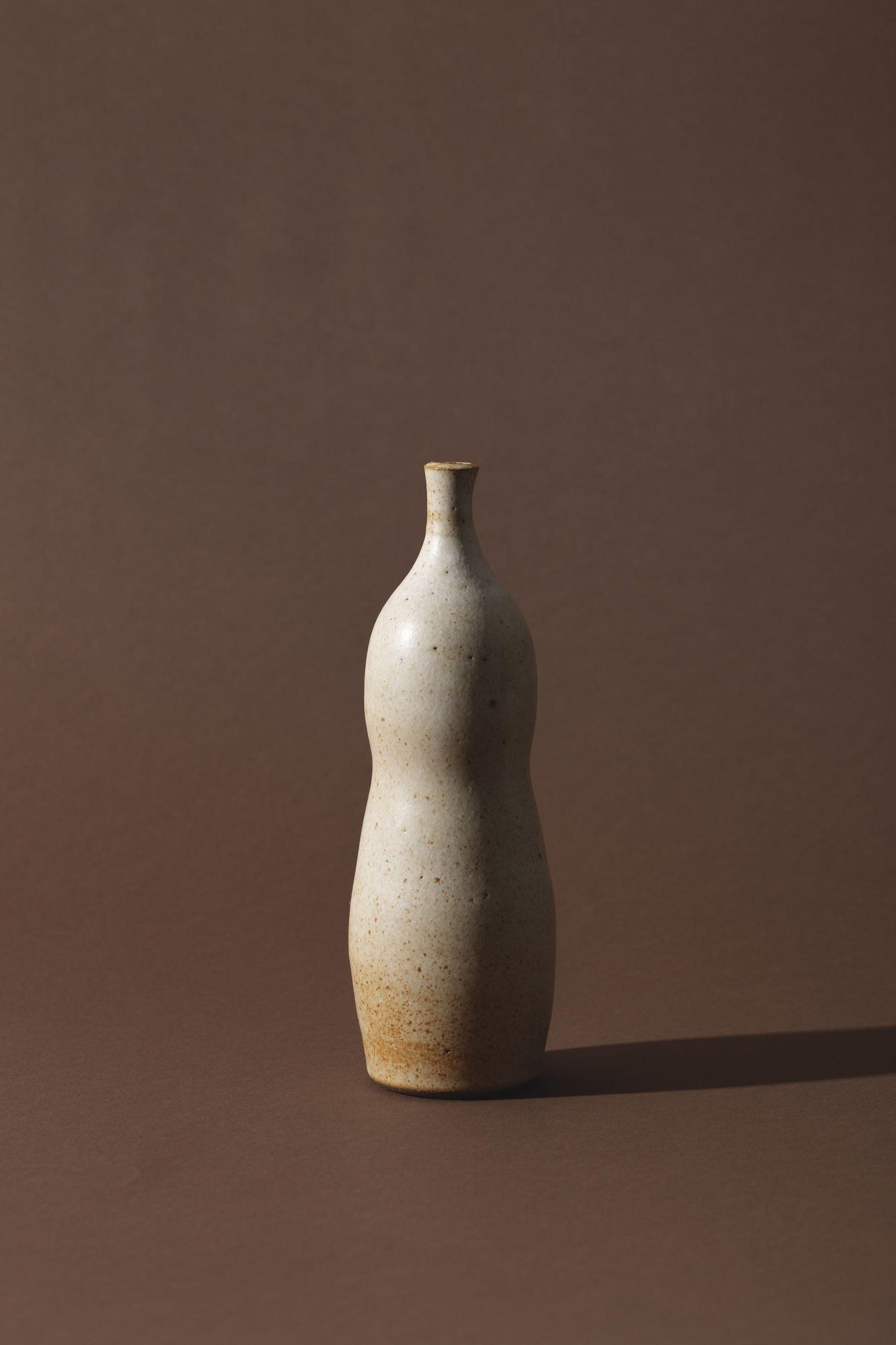 wheel thrown single stem vase
