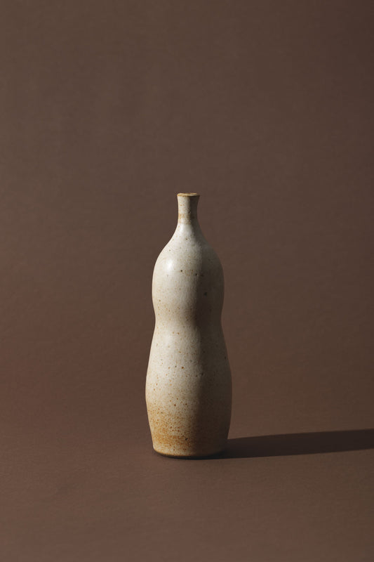 wheel thrown single stem vase
