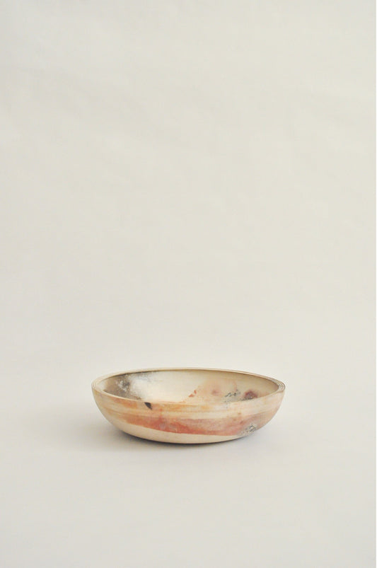 wheel-thrown, pit fired dish