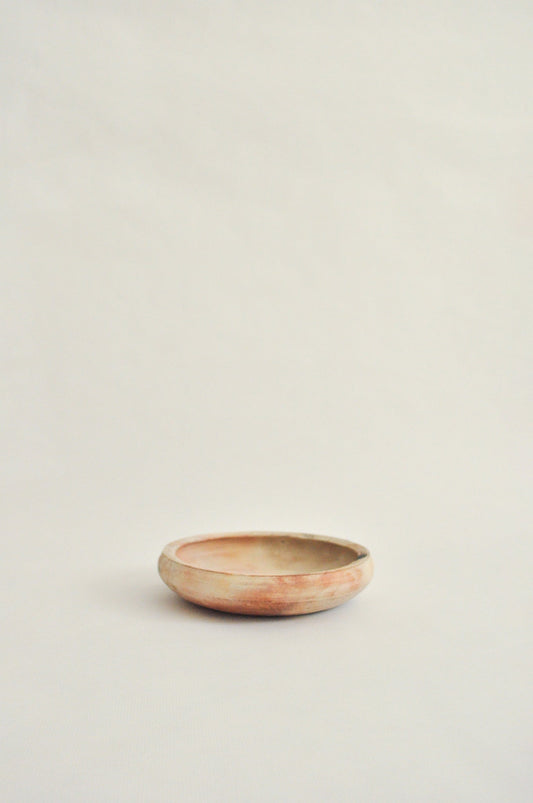 wheel-thrown, pit fired dish