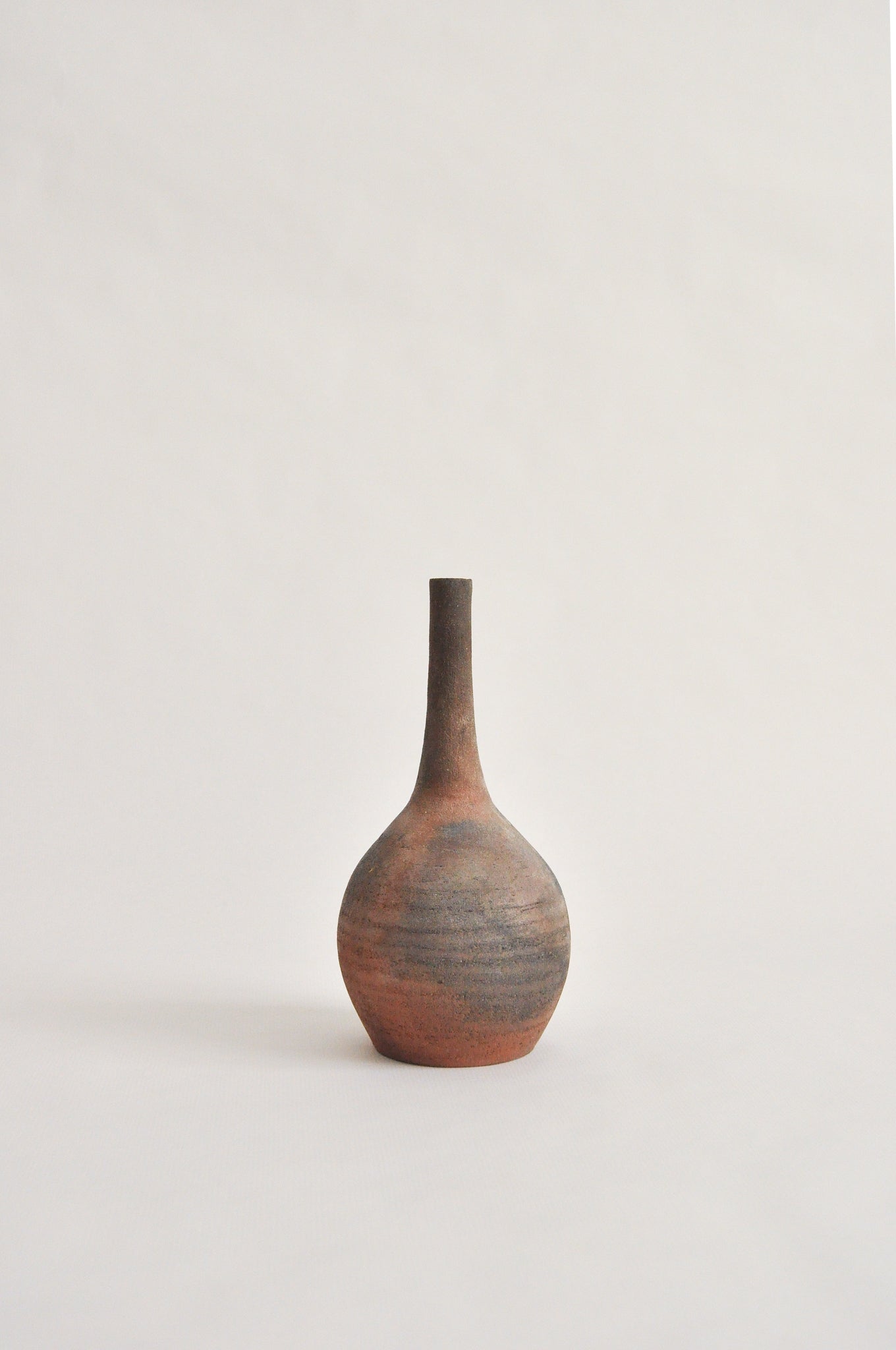 wheel-thrown, pit fired vase
