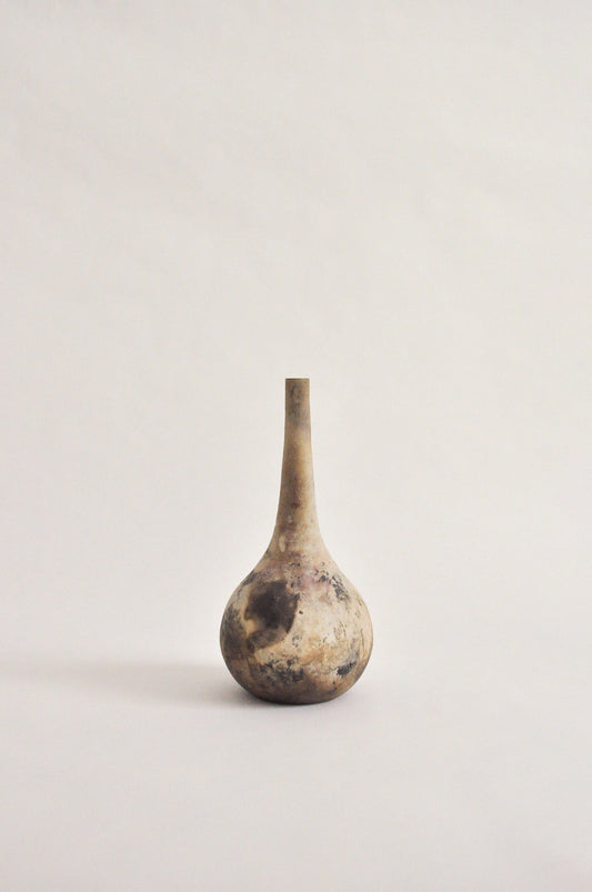 wheel-thrown, pit fired vase
