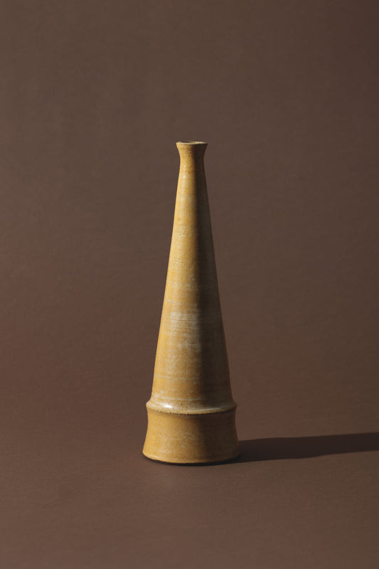 wheel thrown single stem vase