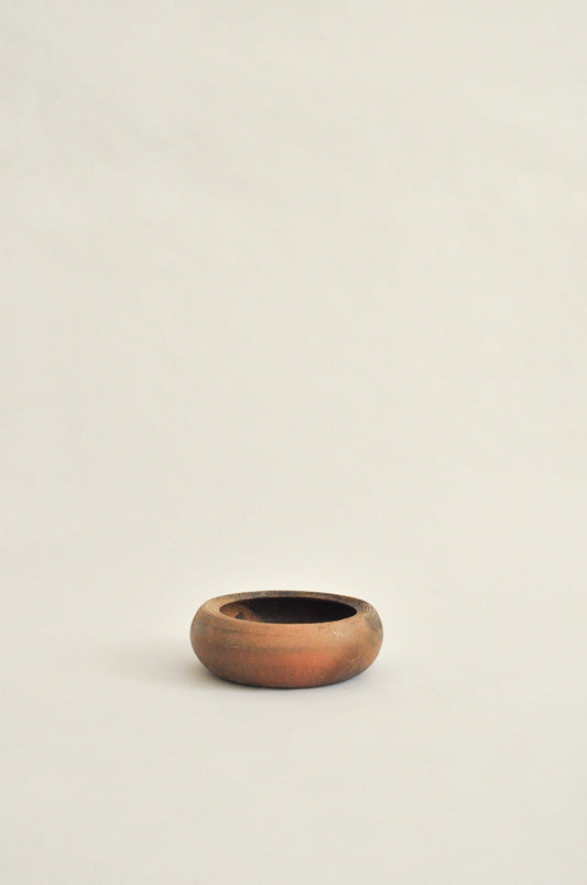 wheel-thrown, pit fired dish
