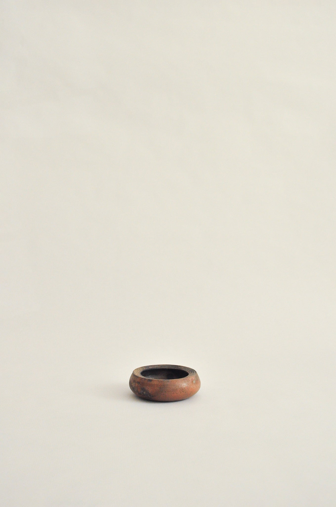 wheel-thrown, pit fired dish
