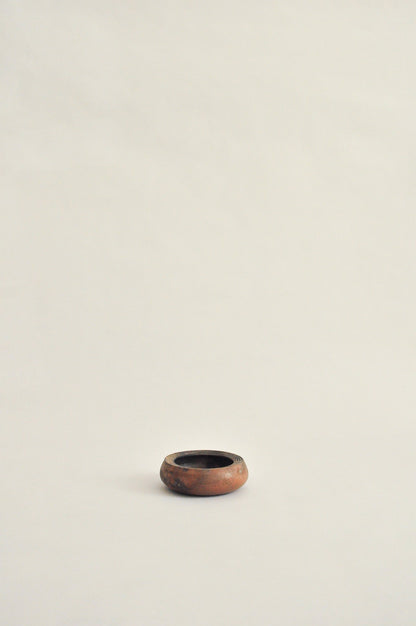 wheel-thrown, pit fired dish