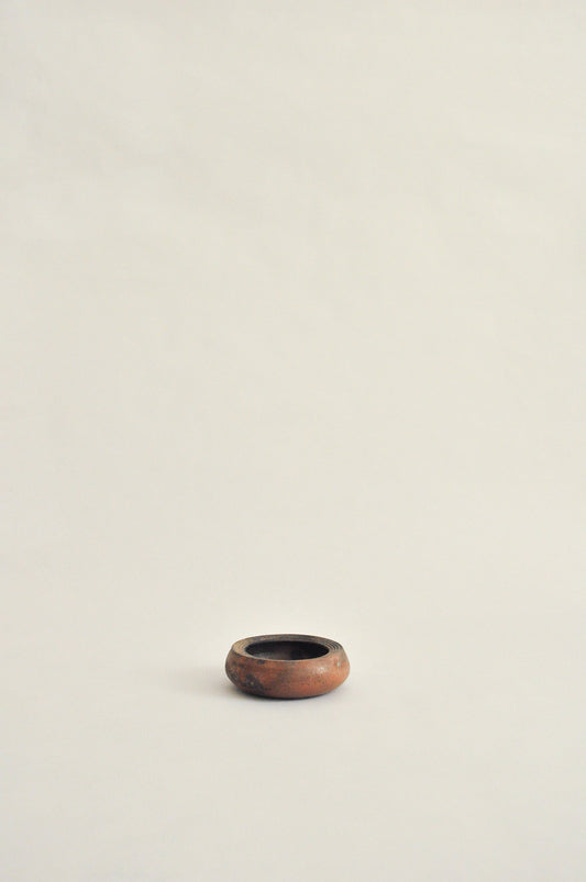 wheel-thrown, pit fired dish